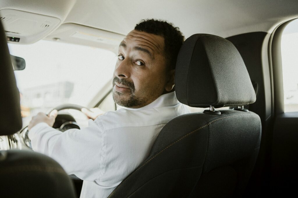 Driver in a car